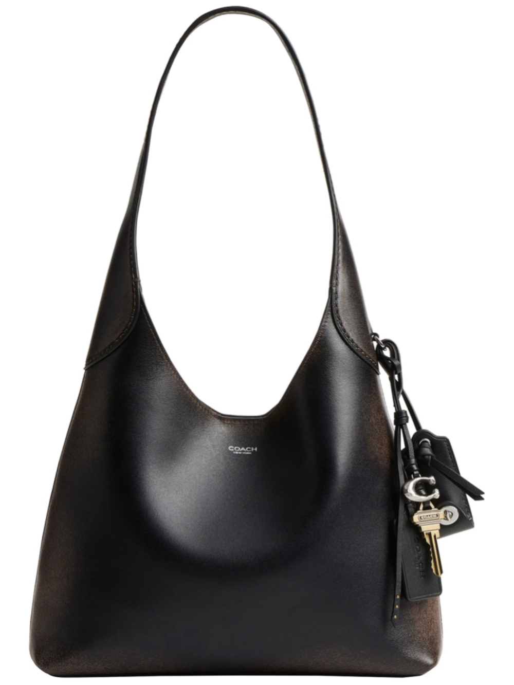 NEW Coach Brooklyn Shoulder Bag 28 in Loved Leather with charms NWT Sold out bag